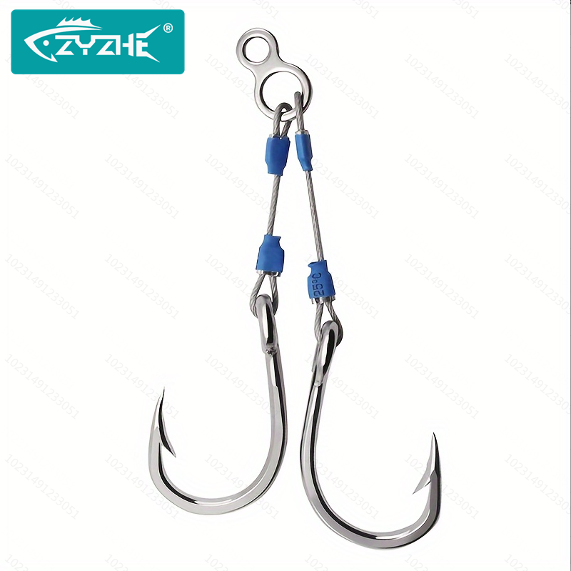 Fishing Hook Barbless - ZYZHE Steel Wire Jig Assist Hook