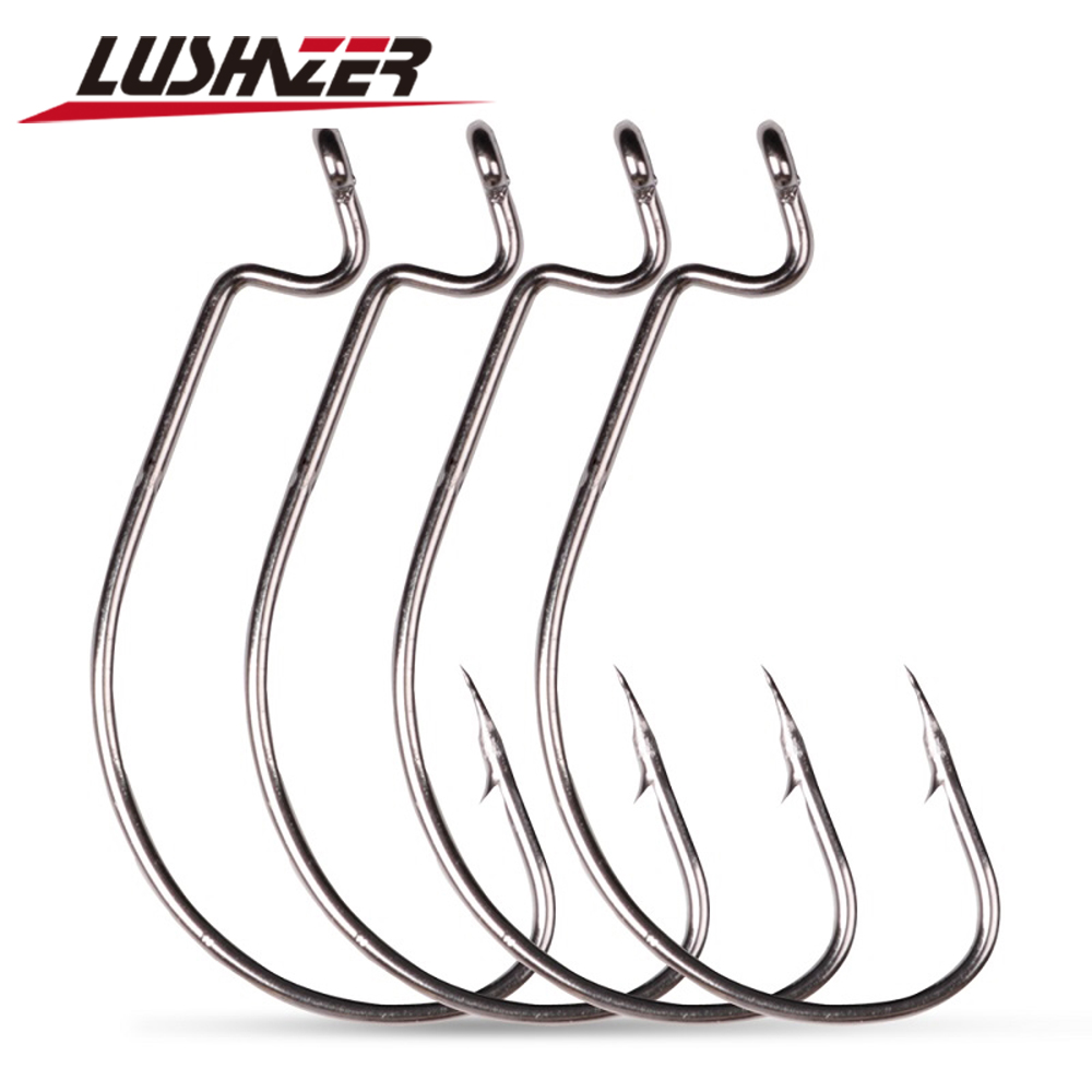 Fishing Hook Barbless - LUSHAZER 10pcs/lot Carbon Steel Fishing Hooks