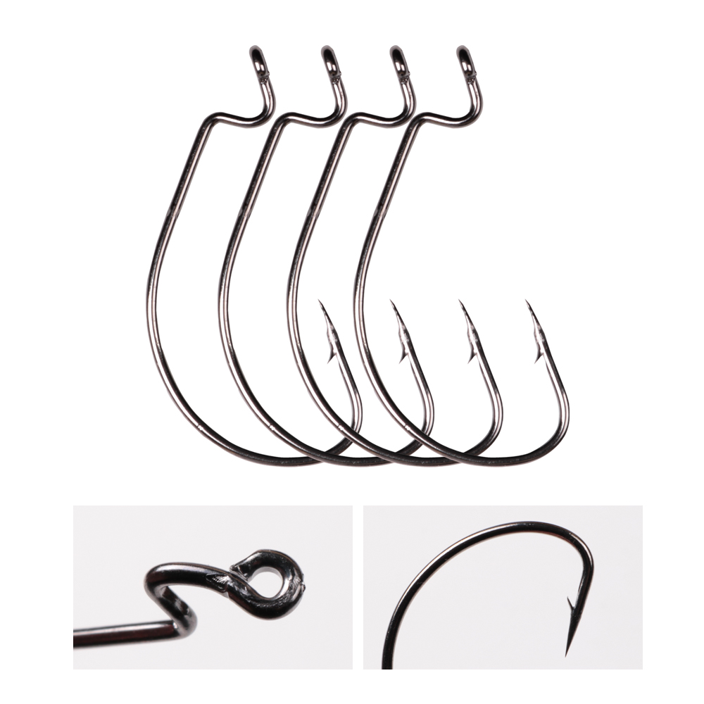 LUSHAZER 10pcs/lot Carbon Stee - Fishing Hook Barbless 评论和价格