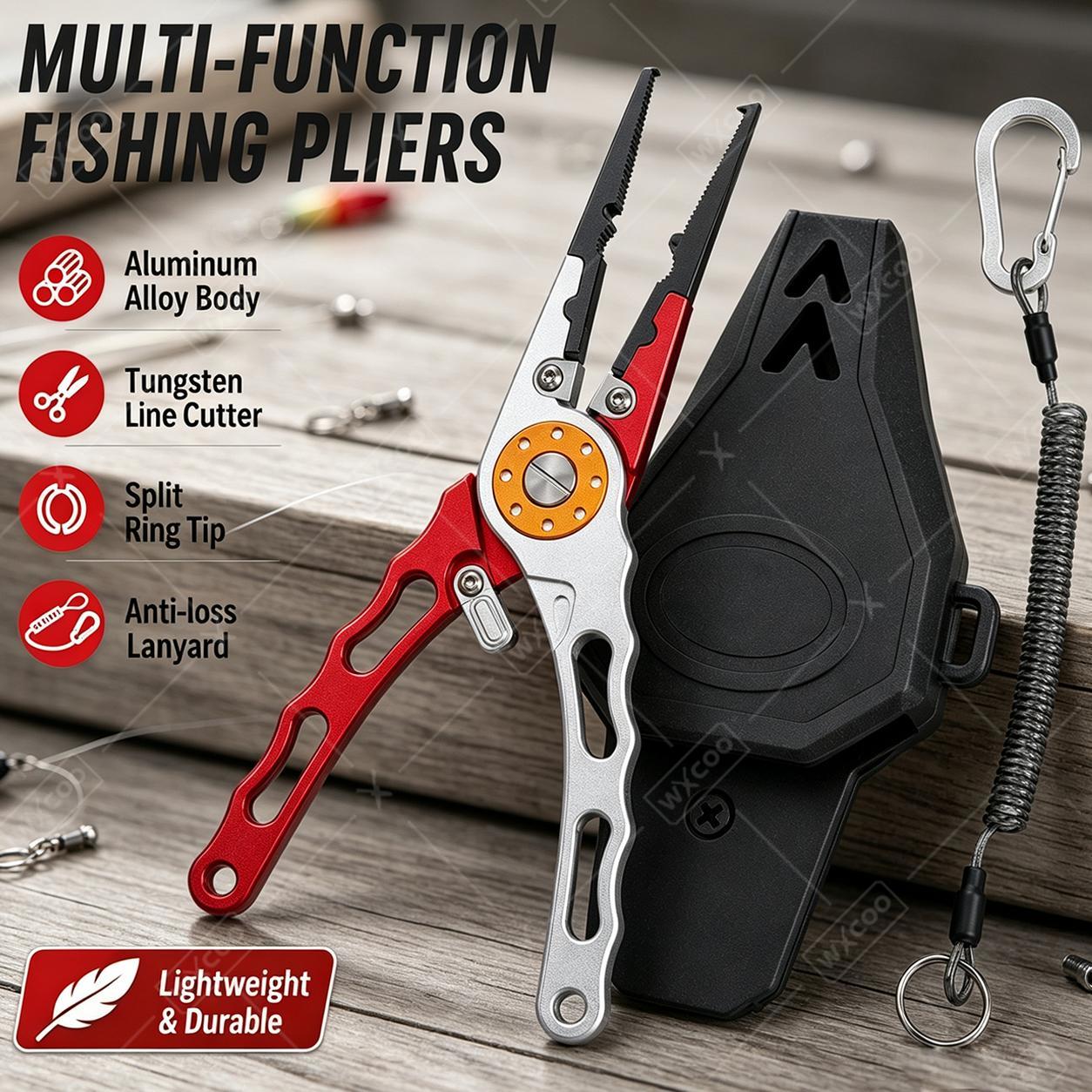WXCOO Split Ring Pliers Hook R - Fishing Hook Sharpener 评论和价格