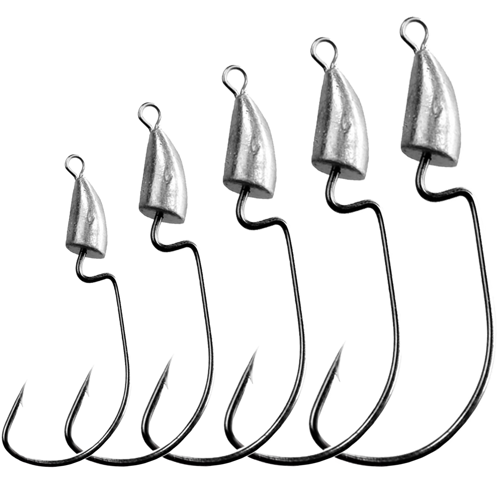 THKFISH 10pcs Crank Jig Head H - Fishing Hook Weedless 评论和价格