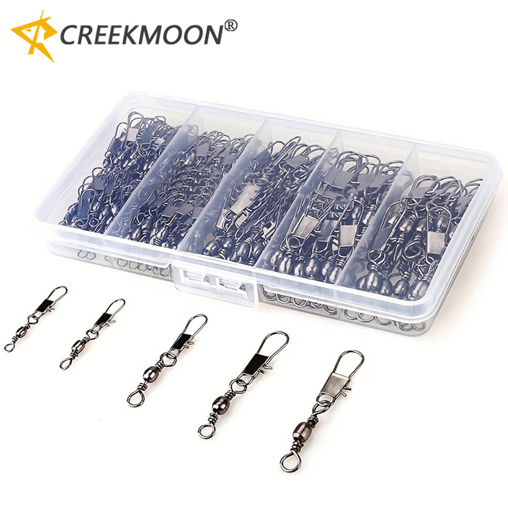 100Pcs/Lot 4#6#8#10#12# Swivel - Fishing Hook Stainless Steel 评论和价格