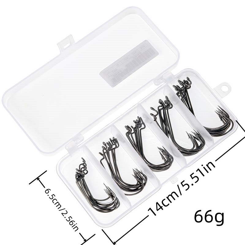 50Pcs/Box High Carbon Steel Fi - Fishing Hook Stainless Steel 评论和价格