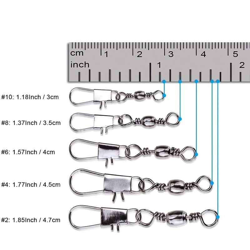 50/200pcs Barrel Snap Swivel F - Fishing Hook Offset 评论和价格