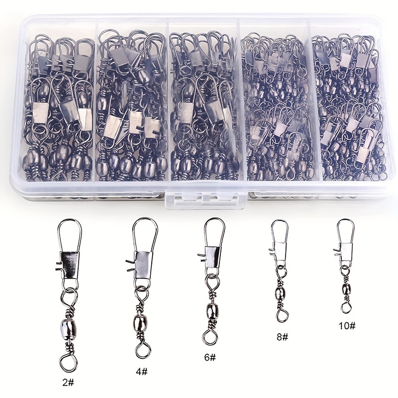 50/200pcs Barrel Snap Swivel F - Fishing Hook Offset 评论和价格